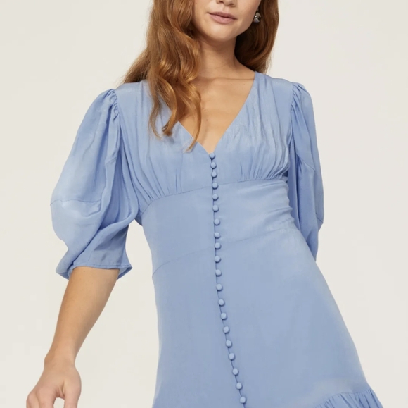 Button front viscose dress - Picture 2 of 5